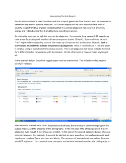 Interpreting Turnitin Reports