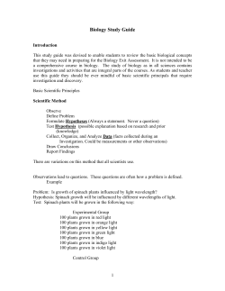 Biology Study Guide