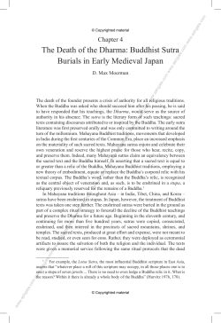 The Death of the Dharma: Buddhist Sutra Burials in early Medieval