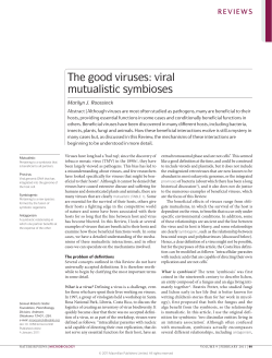 The good viruses: viral mutualistic symbioses
