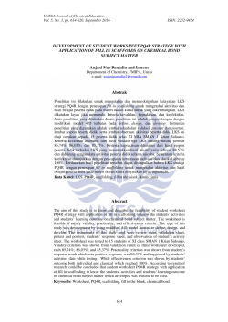 DEVELOPMENT OF STUDENT WORKSHEET PQ4R STRATEGY