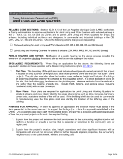 JOINT LIVING AND WORK QUARTERS