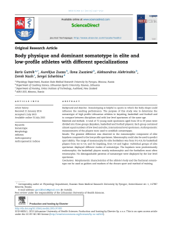 Body physique and dominant somatotype in elite and low