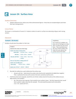 Lesson 24: Surface Area