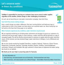 Let`s conserve water in these dry conditions