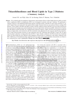 Thiazolidinediones and Blood Lipids in Type 2 Diabetes