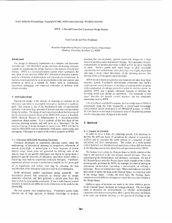 1982 - SPEX: A Second-Generation Experiment Design System