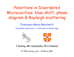Polaritons in Disordered Microcavities: blue