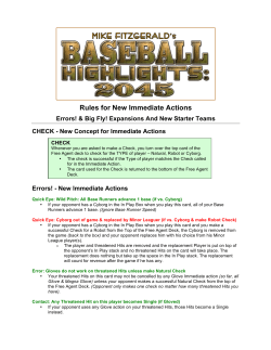 Rules for New Immediate Actions