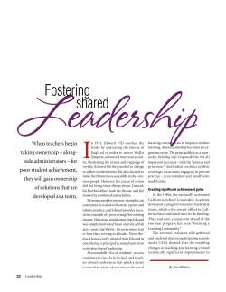 Fostering Shared Leadership