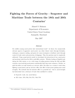 Fighting the Forces of Gravity - Seapower and Maritime