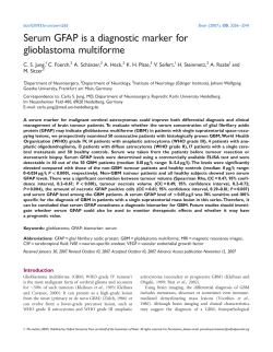 Serum GFAP is a diagnostic marker for