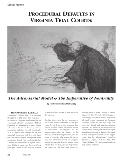 Procedural Defaults in Virginia Trial Courts