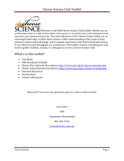 Cheese Science Club Toolkit