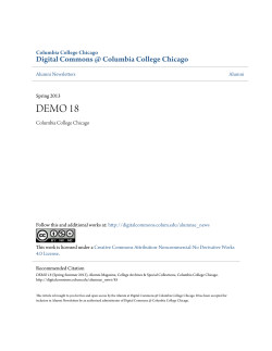 DEMO 18 - Digital Commons @ Columbia College Chicago