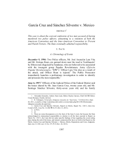 Garc&iacute;a Cruz and S&aacute;nchez Silvestre v. Mexico