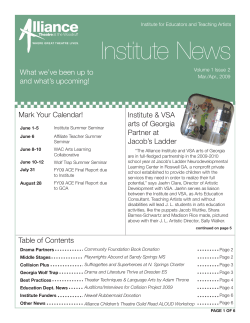 Institute News - Woodruff Arts Center