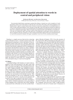 Deployment of spatial attention to words in central and peripheral