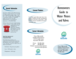 Homeowners Guide to Water Meters and Valves
