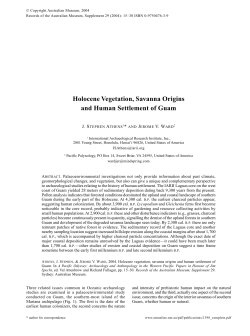 Holocene vegetation, savanna origins and human settlement of Guam