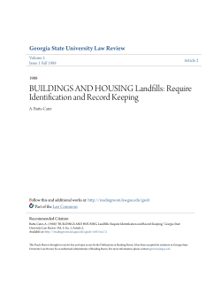 BUILDINGS AND HOUSING Landfills: Require