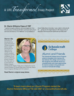 essay-sherie-williams - Schoolcraft College Foundation
