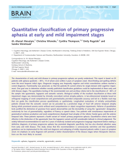 Quantitative classification of primary progressive