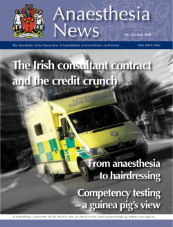 Anaesthesia News