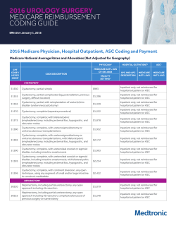 2016 urology surgery medicare reimbursement coding