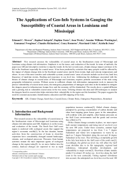 The Applications of Geo-Info Systems in Gauging the Susceptibility