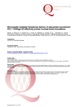 Microneedle mediated intradermal delivery of adjuvanted
