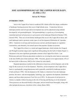 Soil Geomorphology of the Copper River Basin, SE Alaska, USA