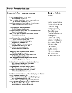 Practice Poems and Questions for Unit Test