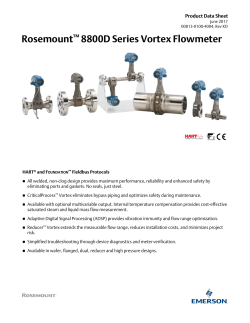 Rosemount&trade; 8800D Series Vortex Flowmeter