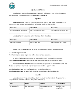 adjectives and adverbs