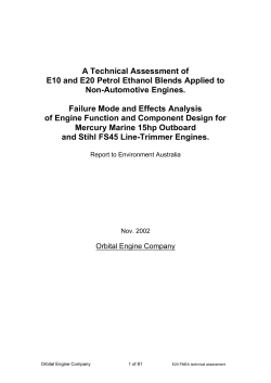 A Technical Assessment of E10 and E20 Petrol Ethanol Blends