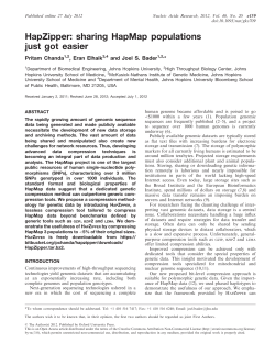 HapZipper: sharing HapMap populations just got easier | Nucleic