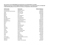 Achternaam Voornaam Geboortedatum