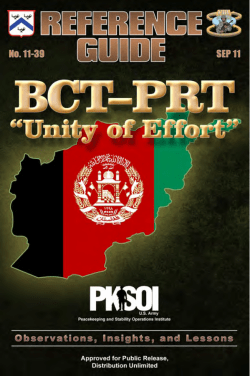 11-39 - BCT-PRT "Unity of Effort" Reference Guide