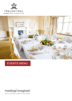 events menu - Marriott Hotel