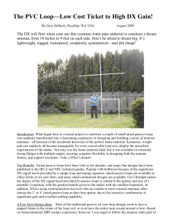 The PVC Loop&mdash;Low Cost Ticket to High DX Gain!