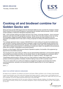 ESS Media Release - Compass Group Australia