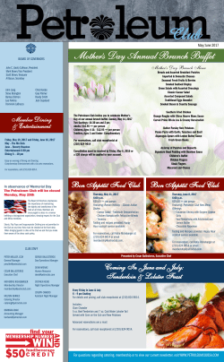 Bon App&eacute;tit Food Club - Petroleum Club of San Antonio