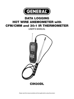 General CIH30DL Hot-Wire Anemometer