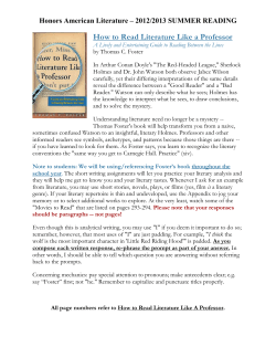 How to Read Literature Like a Professor - Spring