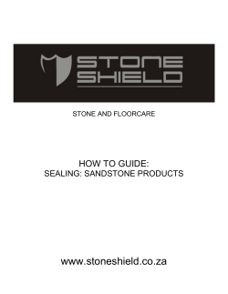 How to seal Sandstone Products