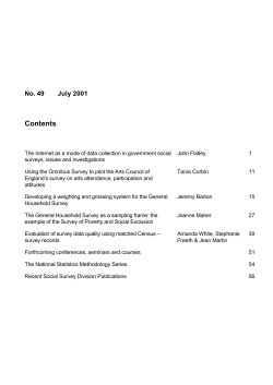 Social Survey Methodology Bulletin Number 49