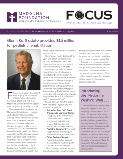 FOCUS Newsletter - Fall 2013 - Madonna Rehabilitation Hospitals