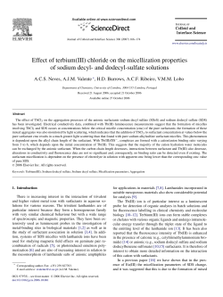 Effect of terbium(III) chloride on the micellization