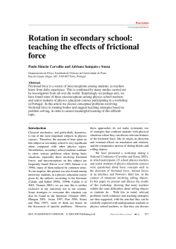 Rotation in secondary school: teaching the effects of frictional force